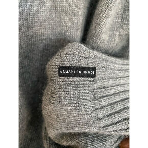 Armani Exchange Men Grey Wool Blend Pullover Sz S - Picture 5 of 9